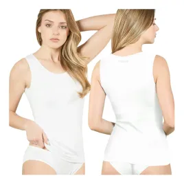 koszulka-damska-bawelniana-tshirt-szerokie-ramiaczka-biala-kappa-m