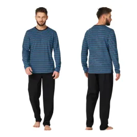 pizama-meska-bawelniana-klasyczna-dlugi-rekaw-dlugie-spodnie-mns-384-xxl