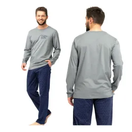 pizama-meska-bawelniana-dwuczesciowa-klasyczna-dlugi-rekaw-key-2xl
