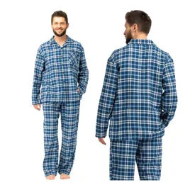 pizama-meska-dwuczesciowa-flanelowa-w-krate-ciepla-z-dlugim-rekawem-key-l