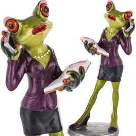 figurka-zabka-elegantka-kierowniczka-prezent-zaba