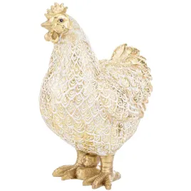 figurka-kura-24cm-bialo-zlota-wielkanocna-dekoracja