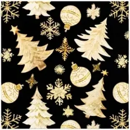 pl-serwetki-golden-christmas-tress-black