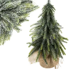 sztuczna-choinka-mala-w-jucie-26cm-srebrzysta-swiateczna
