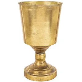 wazon-zloty-na-nozce-gazon-metalowy-18-x-30cm