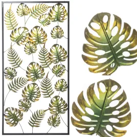 dekoracja-scienna-metalowa-liscie-monstera-obraz