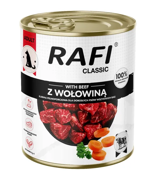 KARMA DLA PSA Z WOŁOWINĄ 800G RAFI CLASSIC