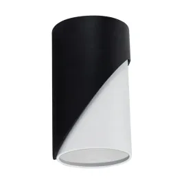 tuba-sufitowa-natynkowa-na-zarowke-gu10-zebra-ideus-czarno-biala