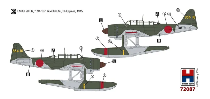 samolot-aichi-e16a1-zuiun-late-model-72087-hobby-2000-okres-ii-wojna-swiatowa