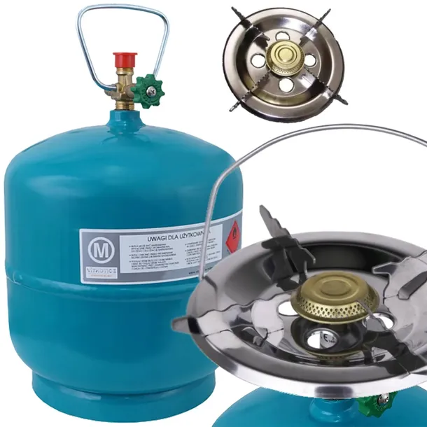 BUTLA + KUCHENKA GAZOWA TURYSTYCZNA 3KG +220MM