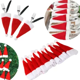 10x-swiateczne-etui-na-sztucce-pokrowiec-czapka-mikolaja-dekoracja-na-stol