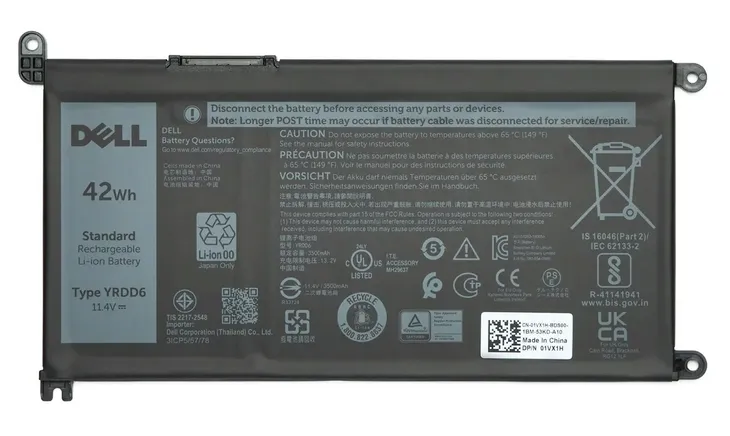 NOWA ORYGINALNA BATERIA DO LAPTOPA DELL TYPE YRDD6 42Wh 3C 2025