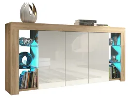 duza-komoda-do-salonu-pokoju-164cm-szafka-rtv-dab-mat-bialy-polysk-e115