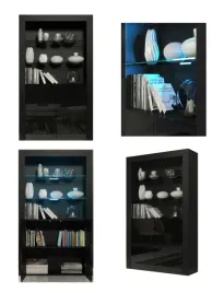 duza-witryna-nowoczesna-szafka-170-cm-szklane-polki-czarny-mat-polysk-e114