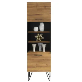 witryna-slupek-loft-retro-do-salonu-175-cm-x-50-cm-dab-czarny-mat-lft106