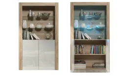 duza-witryna-nowoczesna-szafka-170-cm-szklane-polki-dab-mat-polysk-e114