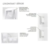 polmark-ramka-potrojna-simon-54-biala-kolor-bialy