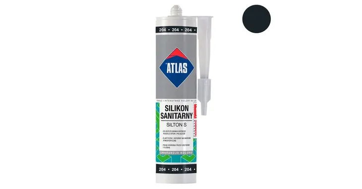 ATLAS SILIKON Sanitarny SILTON S Czarny 204