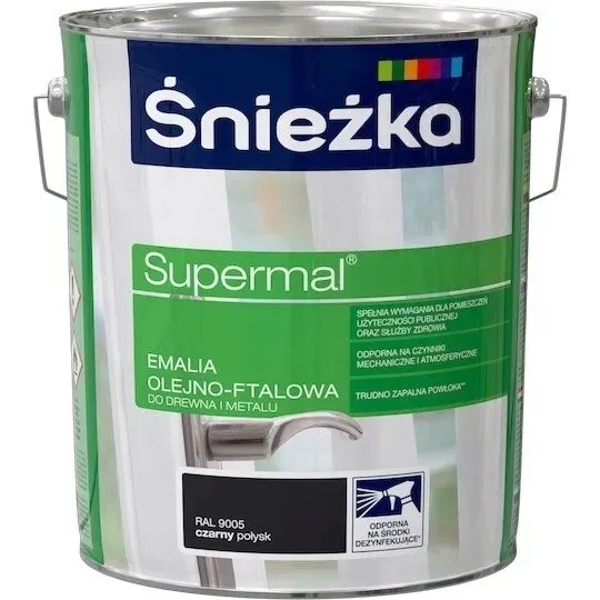 Śnieżka EMALIA OLEJNO-FTALOWA 10l Czarny RAL9005