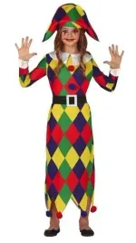 stroj-harlequin-klaun-pajacyk-blazen-128-karnawal-przebranie-bal-halloween