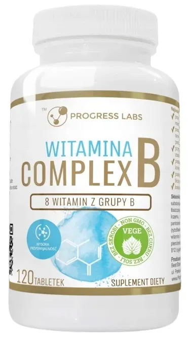 progress-labs-witamina-b-complex-100percent-rws-120-tabletek-biotyna-ryboflawina