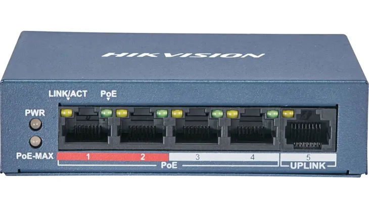 Switch POE Hikvision 4x PoE 1x LAN do 4 kamer IP 10/100Mbps