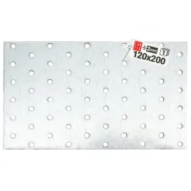 Zdjęcie produktu Płytka perforowana 120x200x2mm płaskownik łącznik ciesielski płaski 1szt.