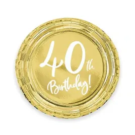 talerzyki-papierowe-40-th-birthday-zlote-17cm-6szt