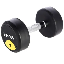 hantla-gumowa-hantelka-sztangielka-gumowa-hms-9kg-do-cwiczen-fitness-stal