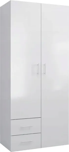 SZAFA GARDEROBA III 80 cm x 48 cm x 192 cm - BIAŁA