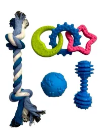 zestaw-niebieskich-zabawek-dla-szczeniaka