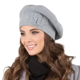 elegancki-beret-damski-cieply-vivisence-7006-jasnoszary