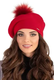 elegancki-beret-damski-z-pomponem-czerwony-vivisence-7035