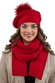 beret-z-pomponem-i-szalik-cieply-komplet-czerwony-vivisence-7035kmpl