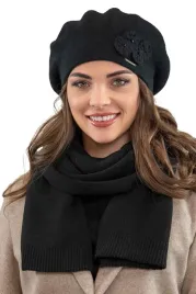 komplet-na-zime-cieply-beret-i-szalik-czarny-vivisence-7006kmpl
