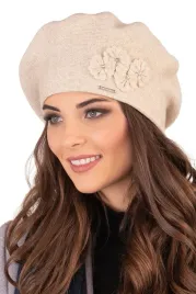 elegancki-beret-damski-cieply-vivisence-7006-bezowy