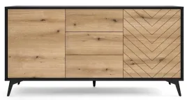 dab-czarny-komoda-154-szeroka-szuflady-jodelka