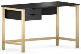 czarne-biurko-z-szufladami-stelaz-drewno-100-cm