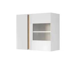 witryna-arco-96-cm-bialy-polysk-dab-grandson-wiszaca-z-szklem-i-polkami