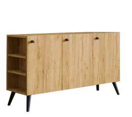 dab-craft-zloty-komoda-120-polki-drzwi-drewno