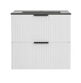 biala-szafka-z-umywalka-60-cm-wiszaca-ryflowane-fronty-2-szuflady