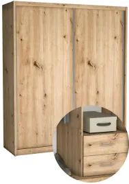 dab-artisan-szafa-przesuwna-208-cm-bardzo-pojemna-polki-drazek-szuflady