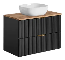 czarna-szafka-z-umywalka-80-cm-blat-dab-ryflowana