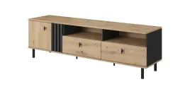 szafka-rtv-madis-165-cm-dab-artisan-antracyt-drzwi-szuflady-i-polki