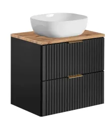 czarna-szafka-z-umywalka-60-cm-blat-dab-ryflowana