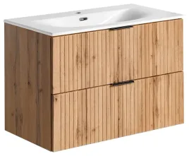 dab-wotan-wiszaca-szafka-lazienkowa-z-umywalka-80-cm-szuflady-ryflowane-mdf