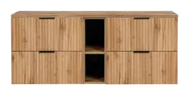 dab-wotan-szafka-pod-umywalke-140-cm-z-blatem-i-regalem-ryflowane-szuflady