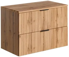 wiszaca-szafka-lazienkowa-dab-pod-umywalke-80-cm-z-blatem-ryflowana-mdf