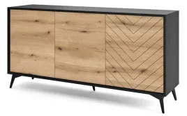 komoda-154-czarna-dab-metal-nozki-loft-drzwi