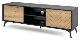 stolik-szafka-rtv-154-loft-metal-nozki-dab-czarny